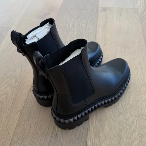 Christian Louboutin St Emilia Pyraclou studded leather Chelsea boots - Picture 8 of 15